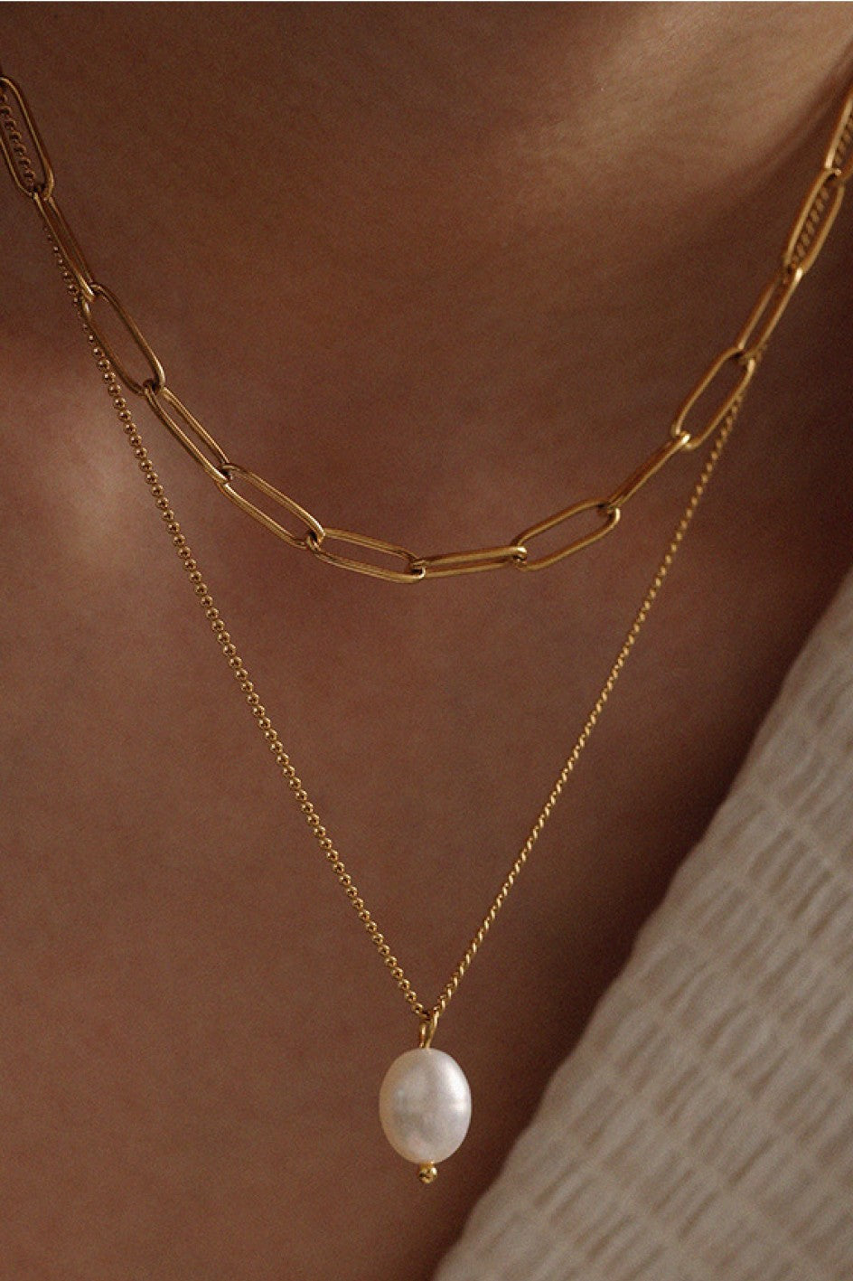 Gold Non-Tarnish Stainless Steel Necklace