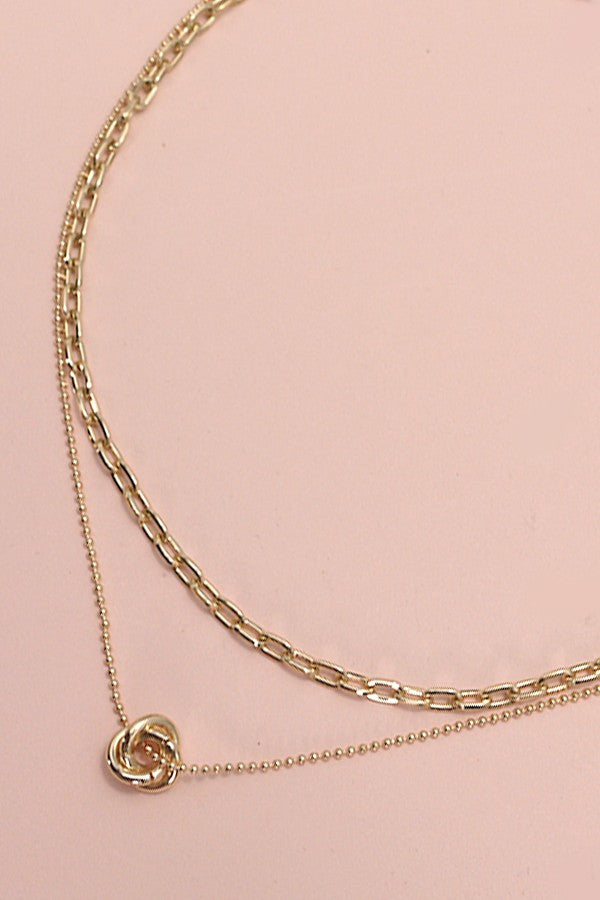 Gold Double Layer Necklace