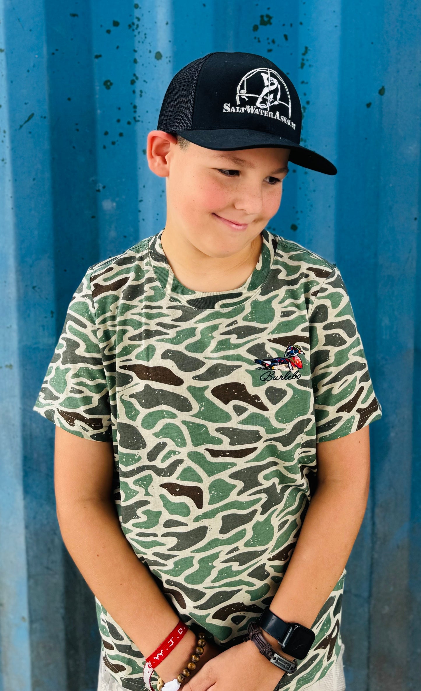 Burlebo Youth Tee- Retro Duck Camo