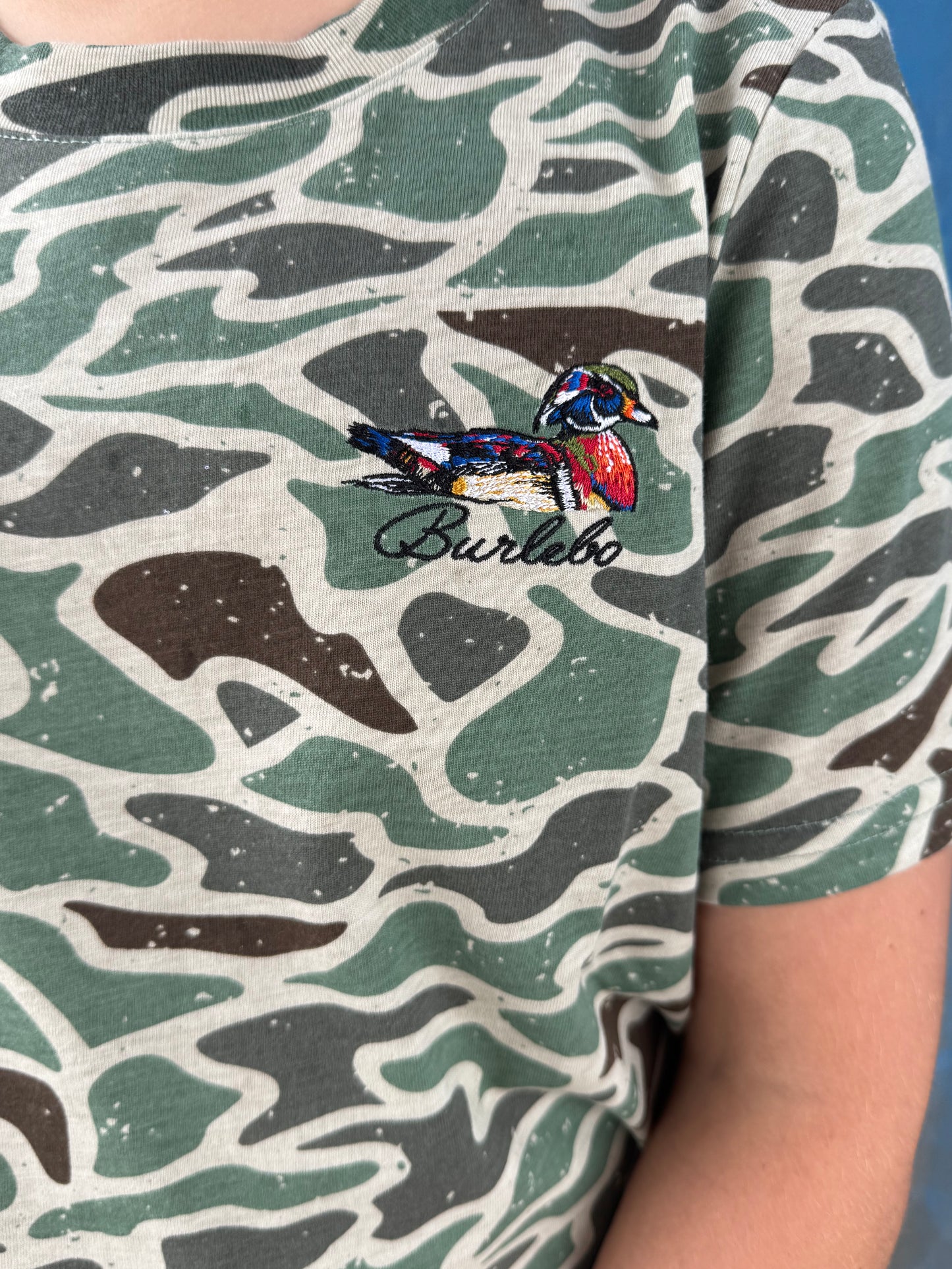 Burlebo Youth Tee- Retro Duck Camo